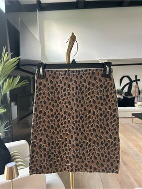 SO Brown and Black Leopard Print Mini Skirt